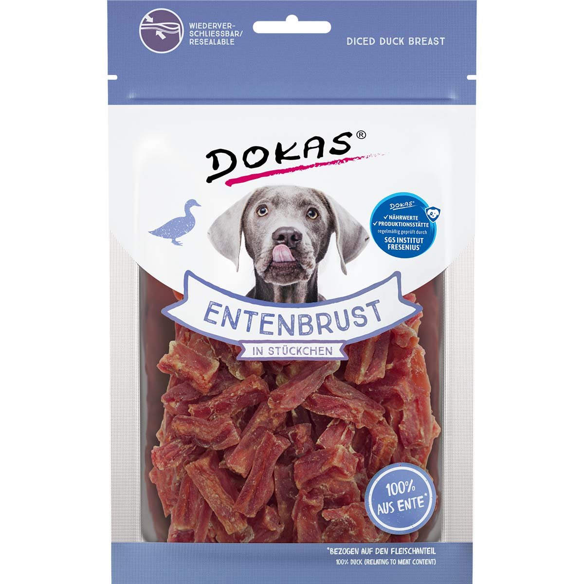 Dokas Hundesnack Entenbrust in Stückchen 70g