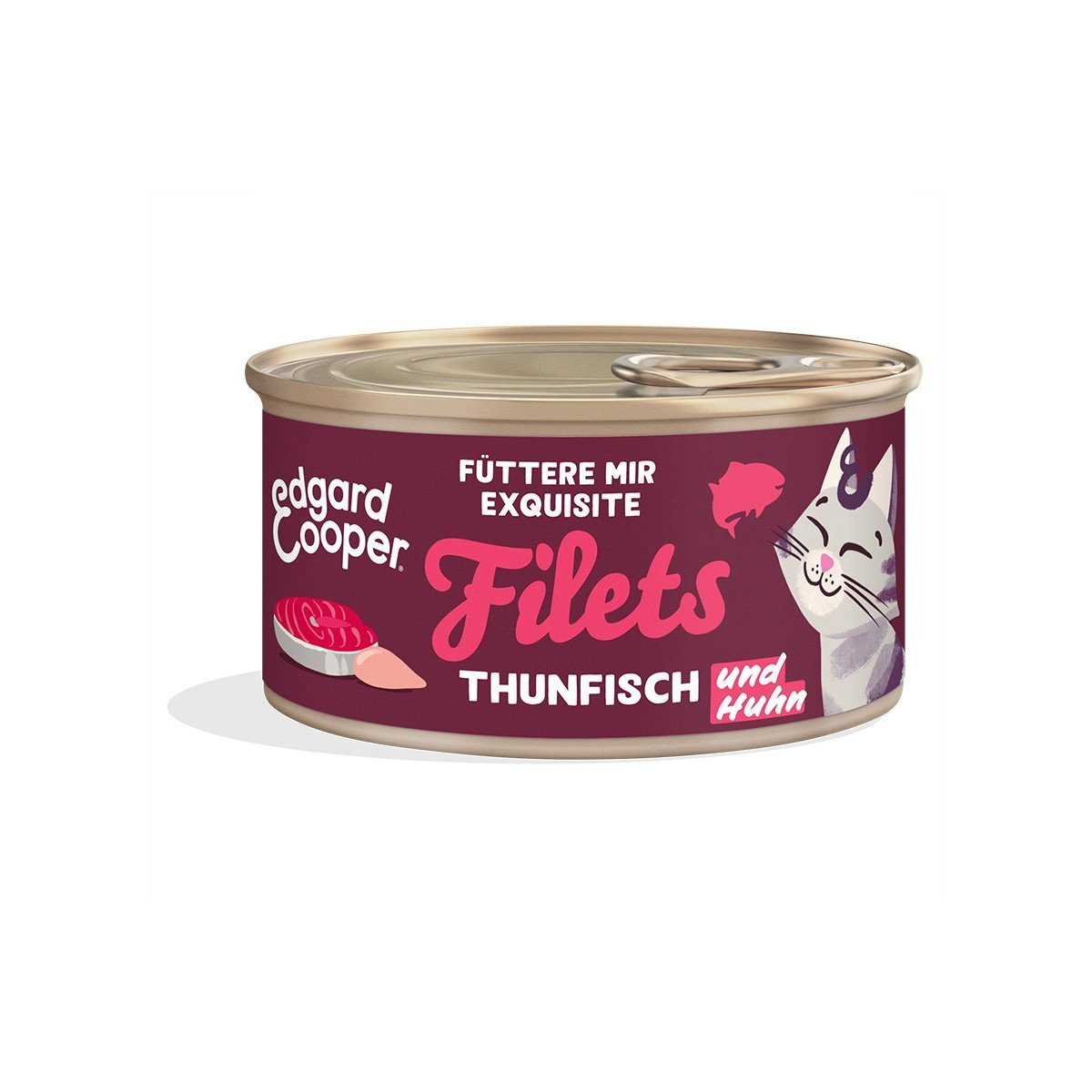 Edgard und Cooper Filets Frischer Thunfisch und Freilaufhuhn 24x70 g