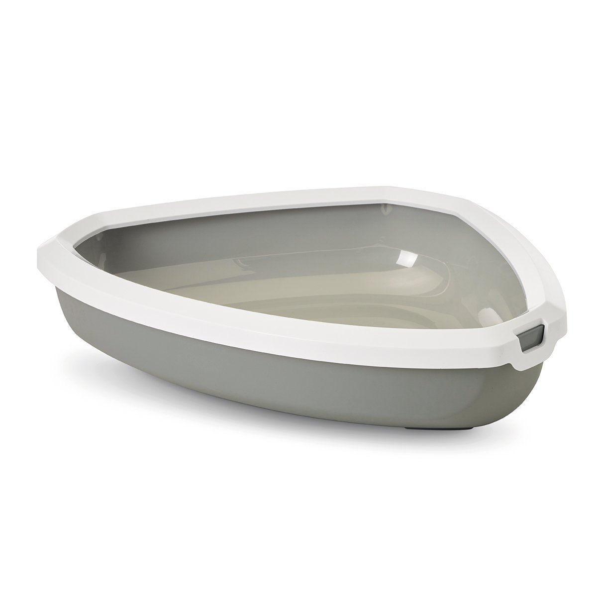 Nobby Pet Grau Ecktoilette Mit Rand Für Katzen Rincon - Image 3