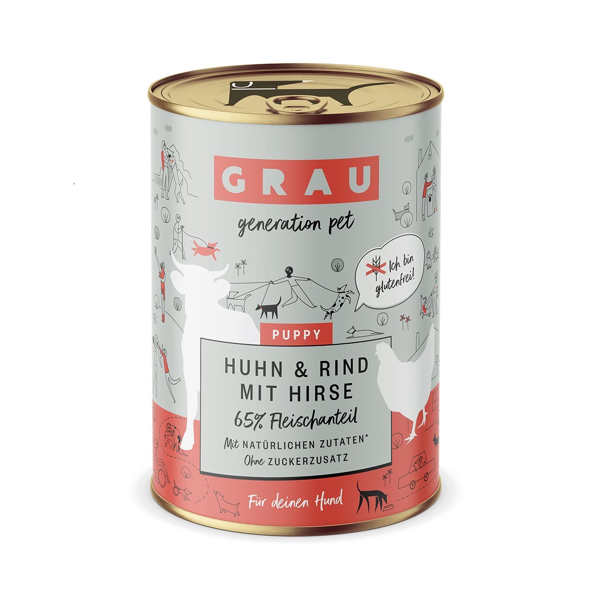 GRAU Puppy/Junior Huhn und Rind 6x400g