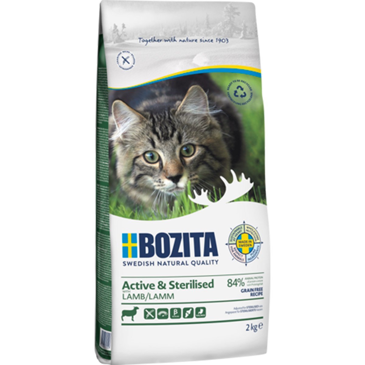 Bozita Active und Sterilised Grain Free Lamm 2 kg