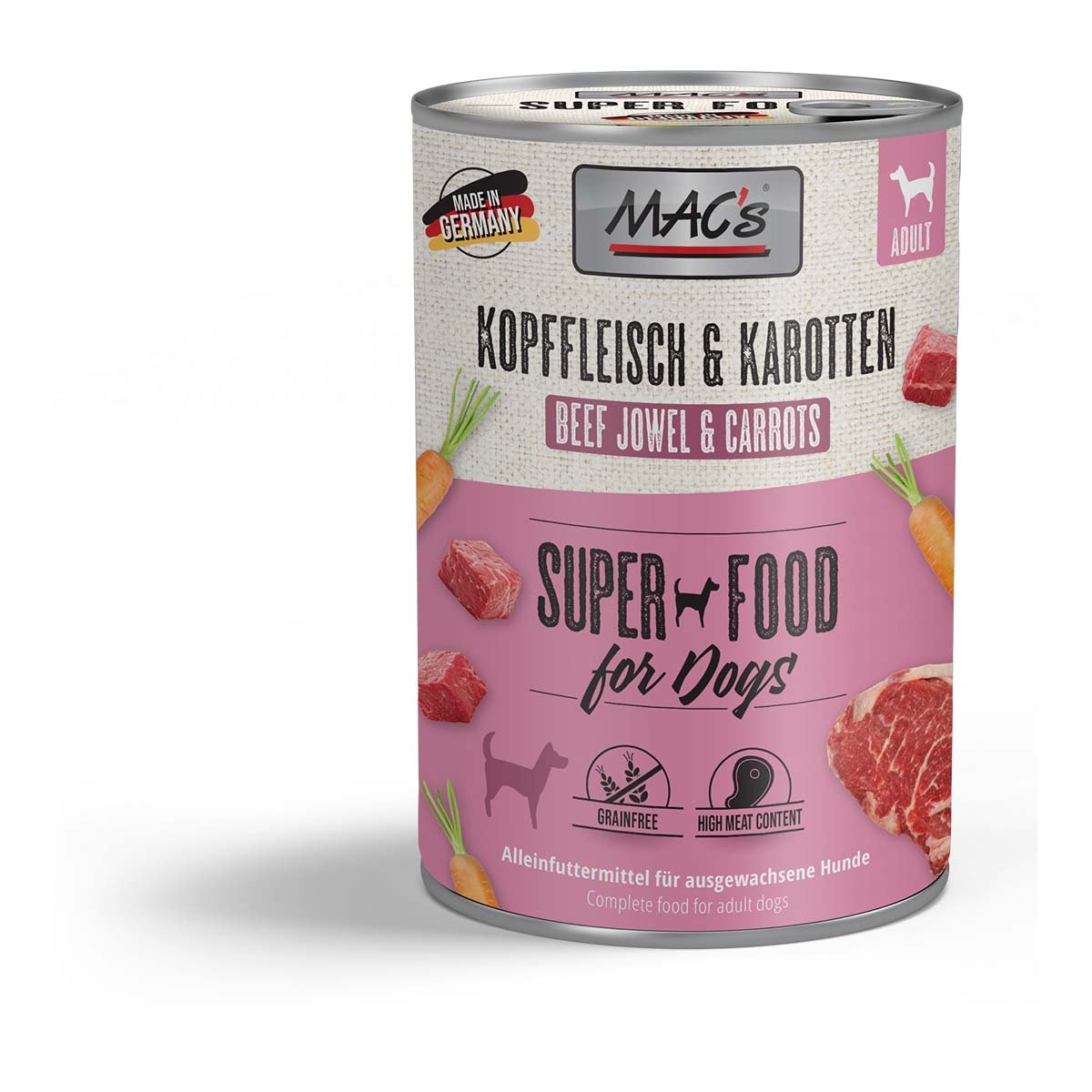 MAC's DOG Kopffleisch und Karotten 6x400g