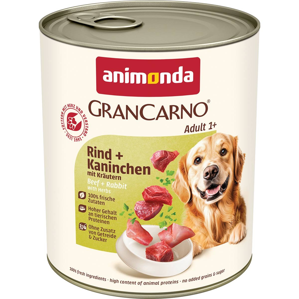 animonda GranCarno Rind und Kaninchen mit Kräutern 6x800g
