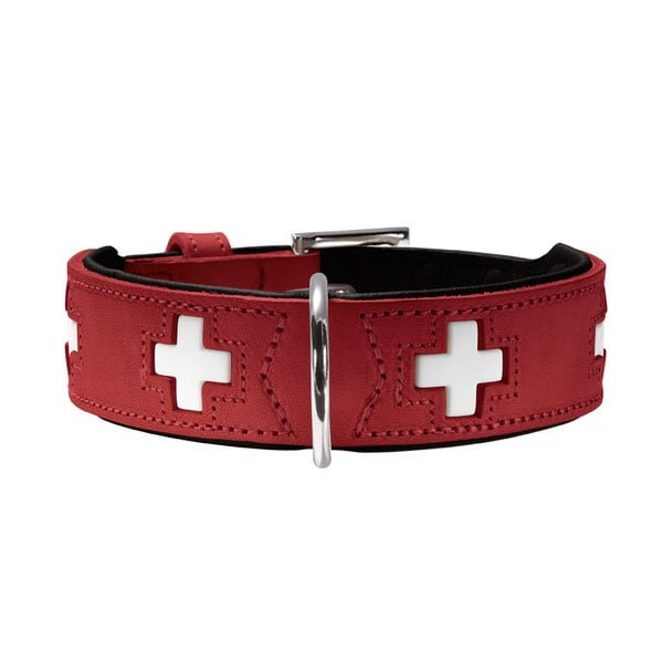 Hunter Halsband Swiss nickel rot/schwarz 70/L-XL