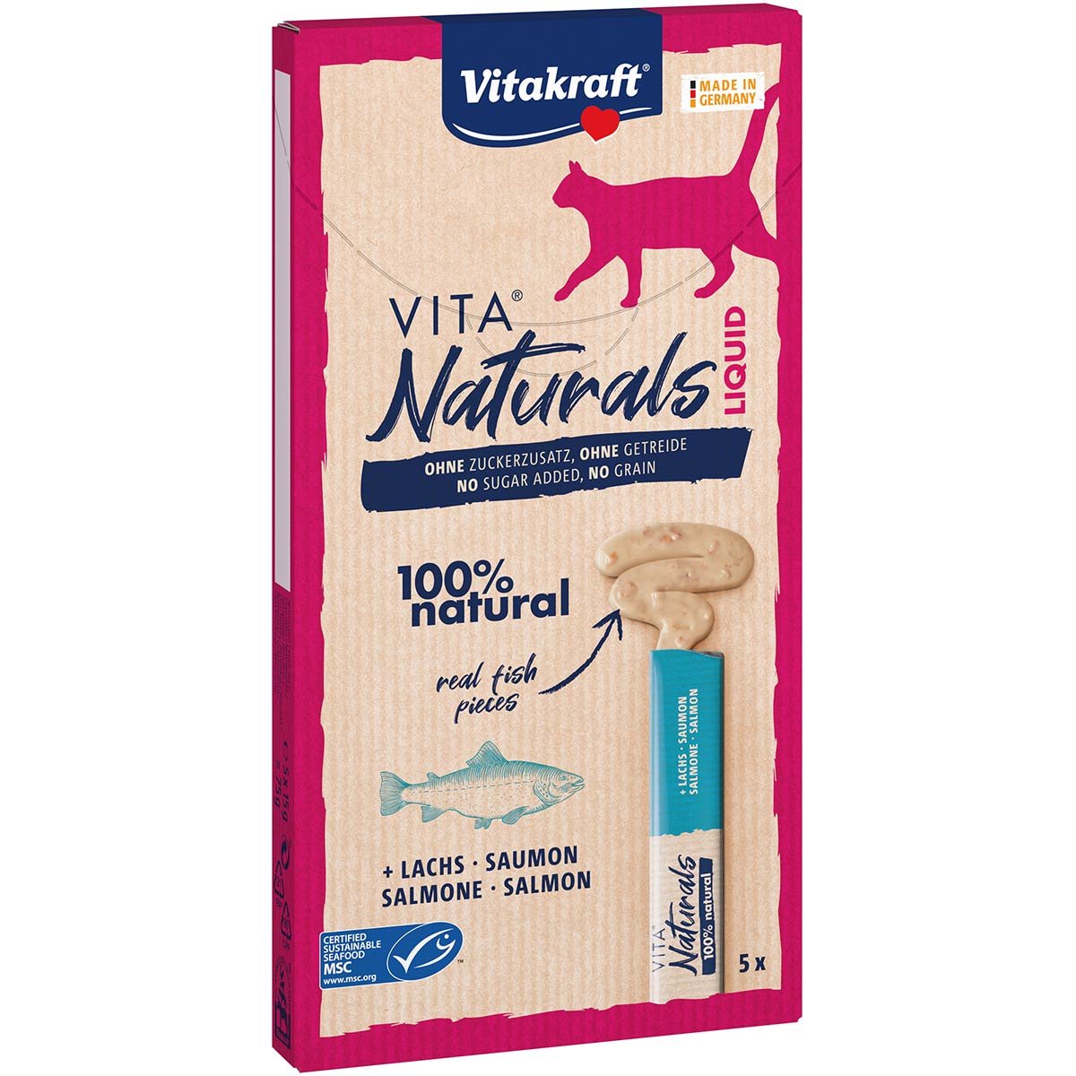 Vitakraft Vita Naturals Liquid Snack Lachs 5 St