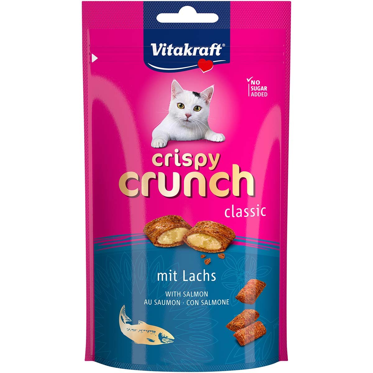 Vitakraft Katzensnack Crispy Crunch mit Lachs 4x60g