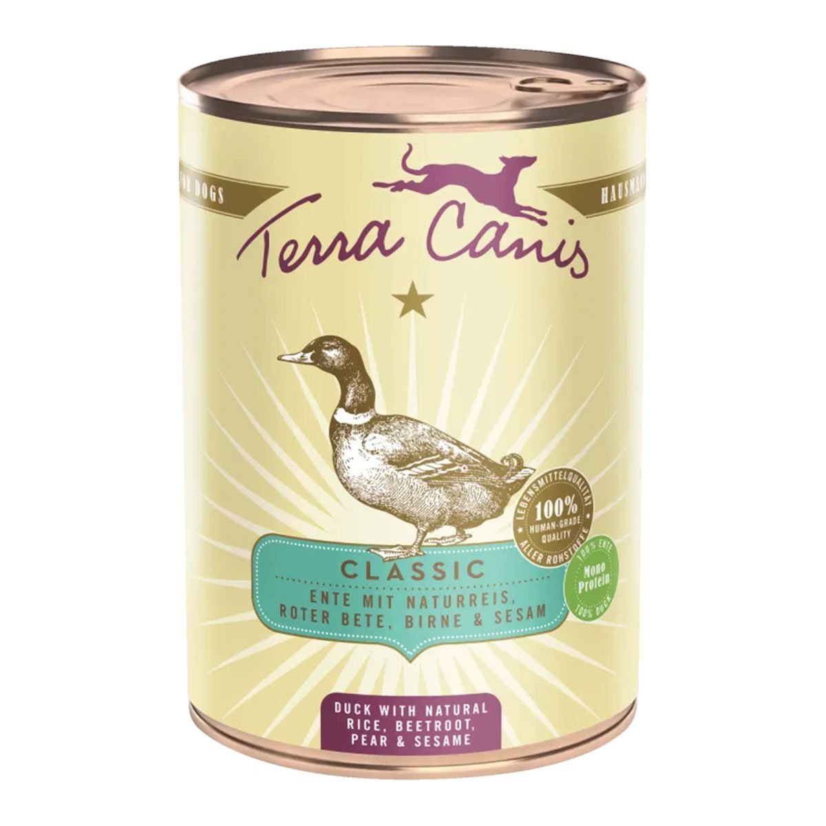 Terra Canis Ente mit Naturreis, Rote Beete, Birne und Sesam 12x400g