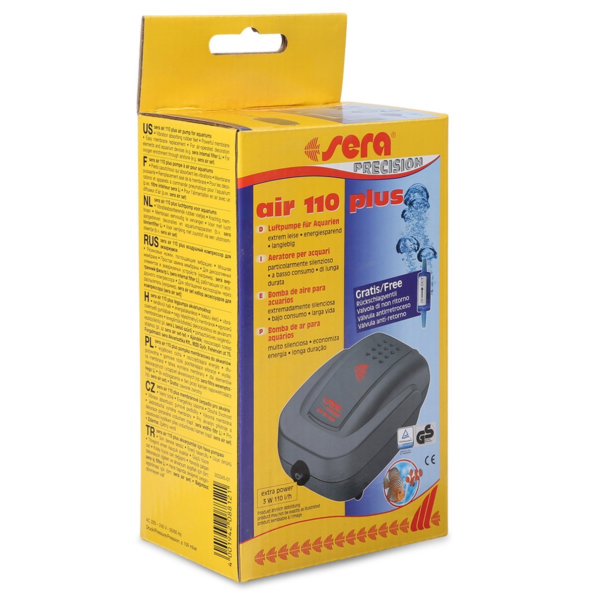 sera Air 110 plus Membranluftpumpe für Aquarien