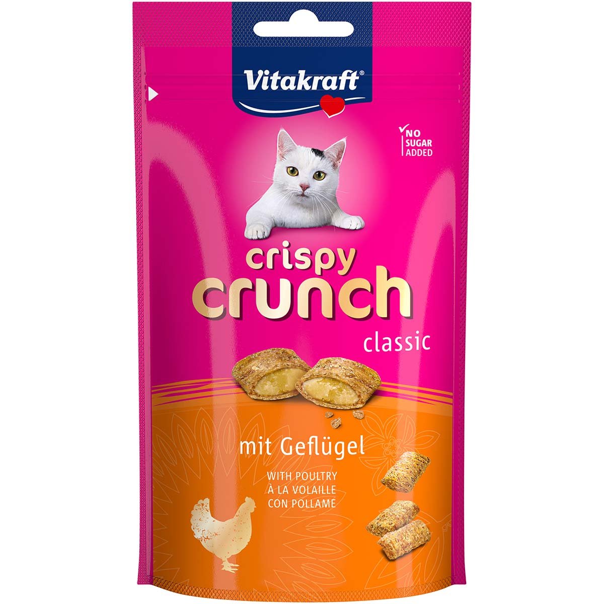 Vitakraft Katzensnack Crispy Crunch mit Geflügel 8x60g