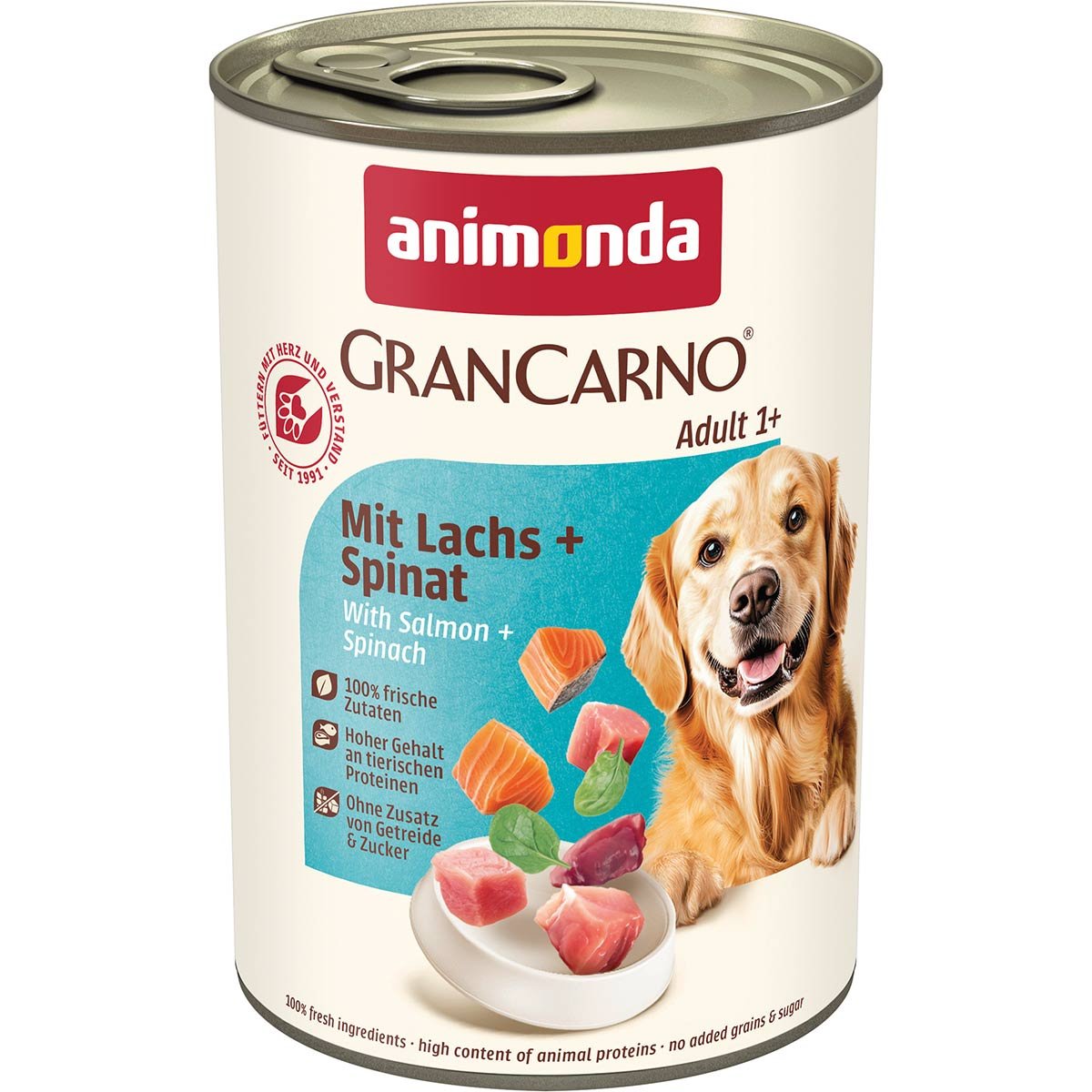 animonda GranCarno Adult mit Lachs + Spinat 6x400g