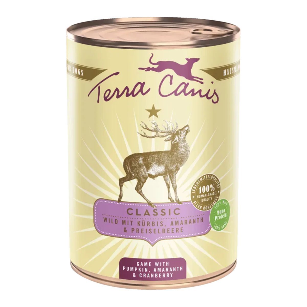 Terra Canis CLASSIC – Wild mit Kürbis, Amaranth und Preiselbeere 6x400g
