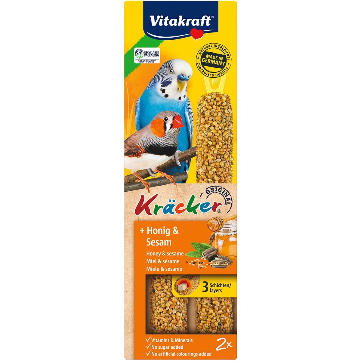 Vitakraft Kräcker Honig und Sesam 5x2 Stück