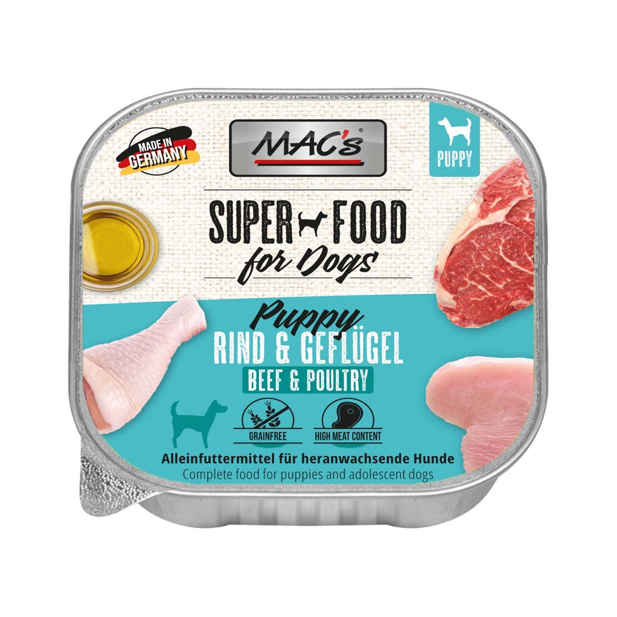 MAC's Dog Puppy Rind und Geflügel 10x150g