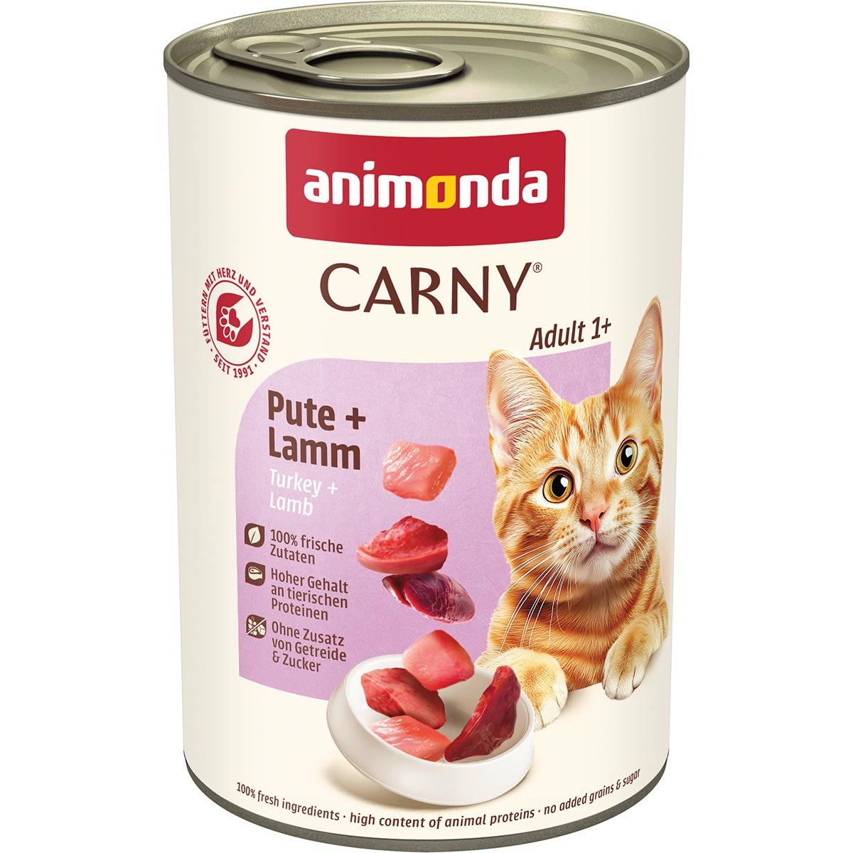 animonda Carny Adult Pute + Lamm 24x400g