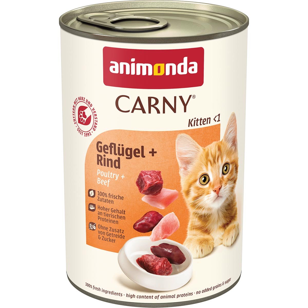animonda Carny Kitten Gefügel + Rind 24x400g