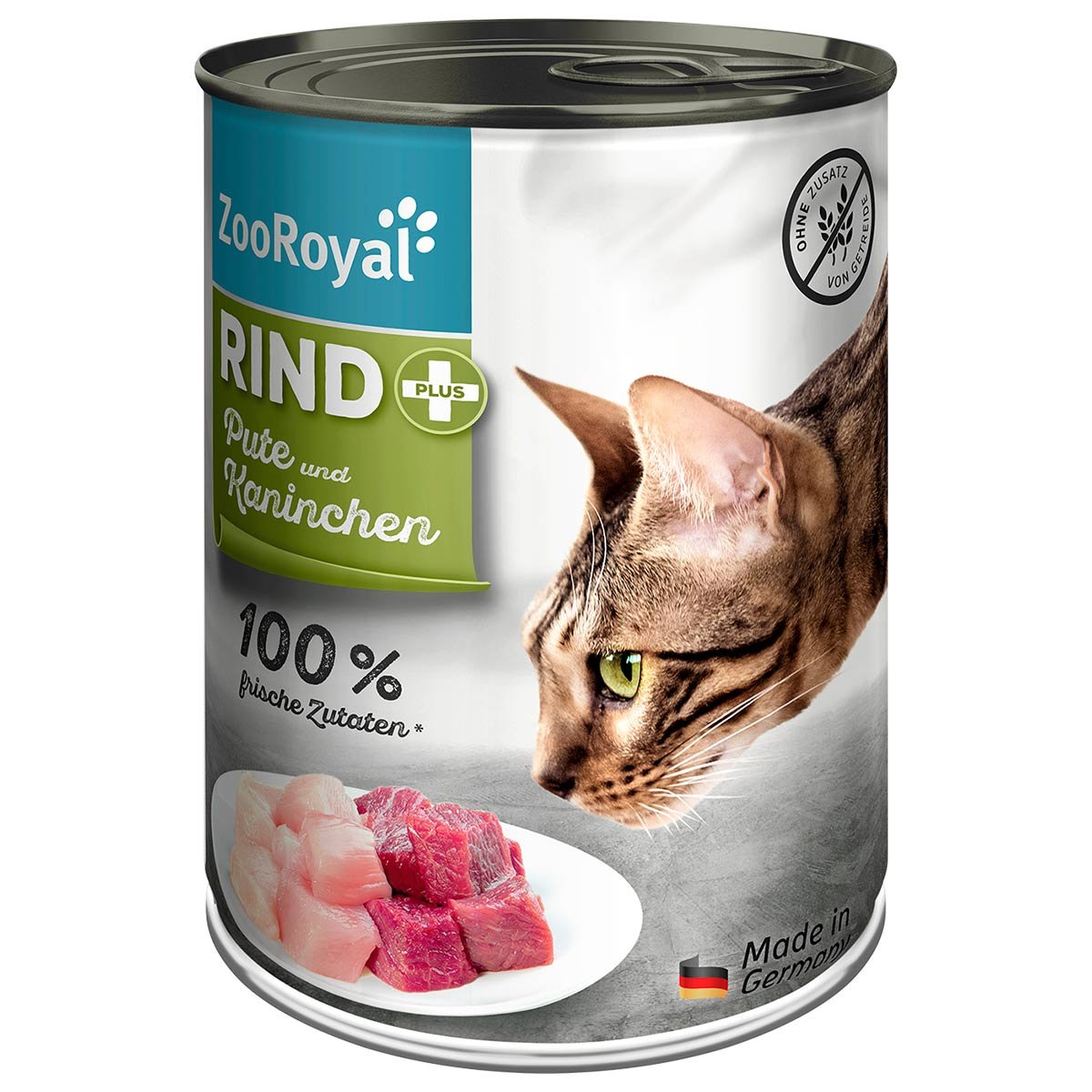 ZooRoyal Katze Rind + Pute und Kaninchen 6x400g