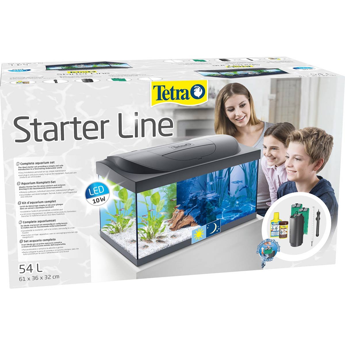 Tetra Starter Line LED Aquarium 54L schwarz