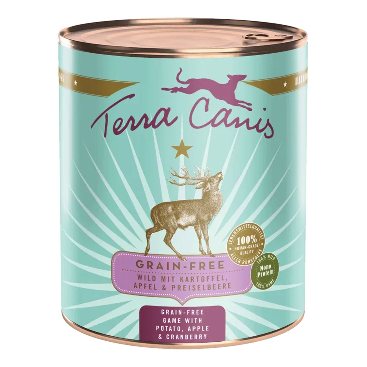 Terra Canis getreidefrei Wild mit Kartoffeln, Apfel und Preiselbeeren 6x800g