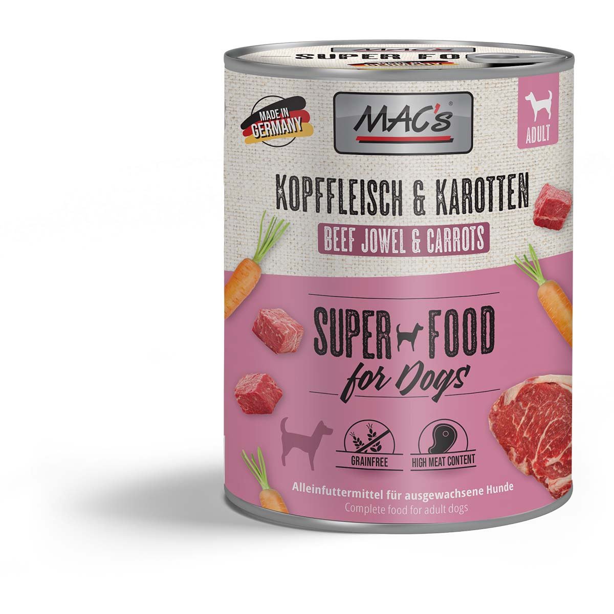 MAC's Dog Kopffleisch und Karotten 6x800g