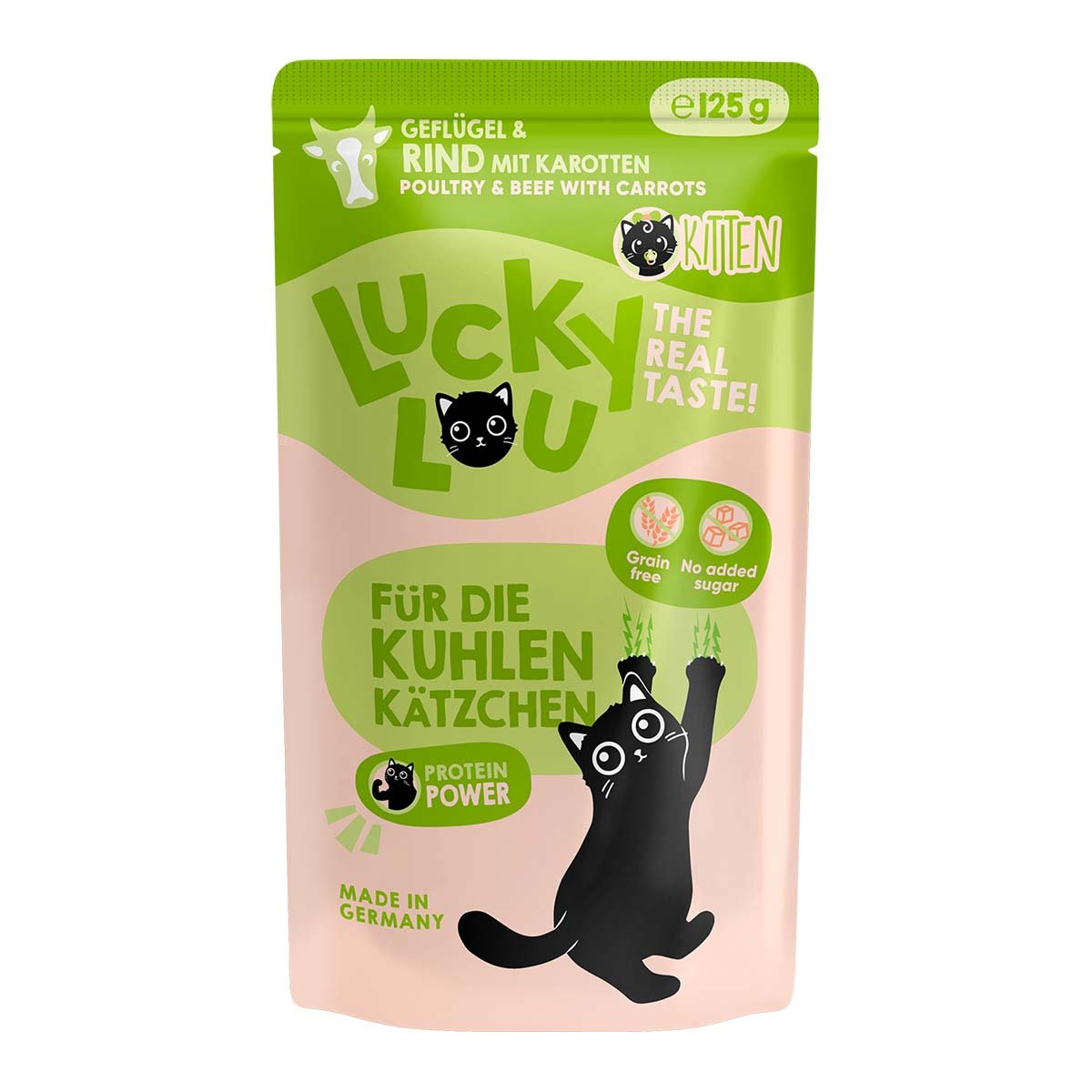Lucky Lou Lifestage Kitten Geflügel und Rind 16x125g