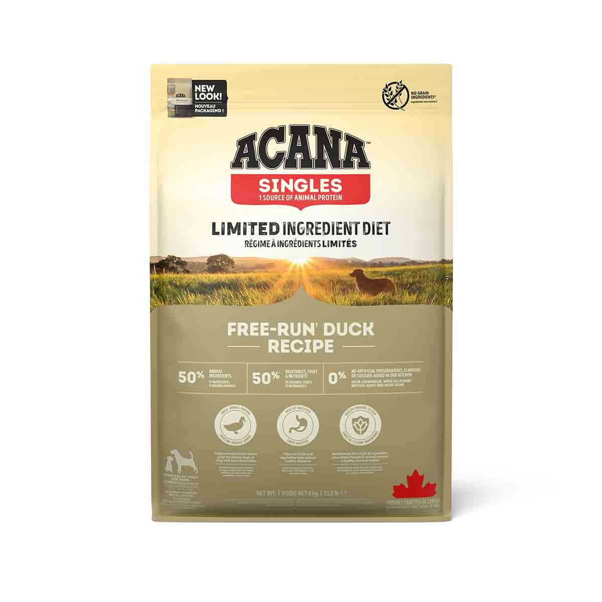 ACANA Hund Singles Free-Run Duck Ente, Birne 6 kg