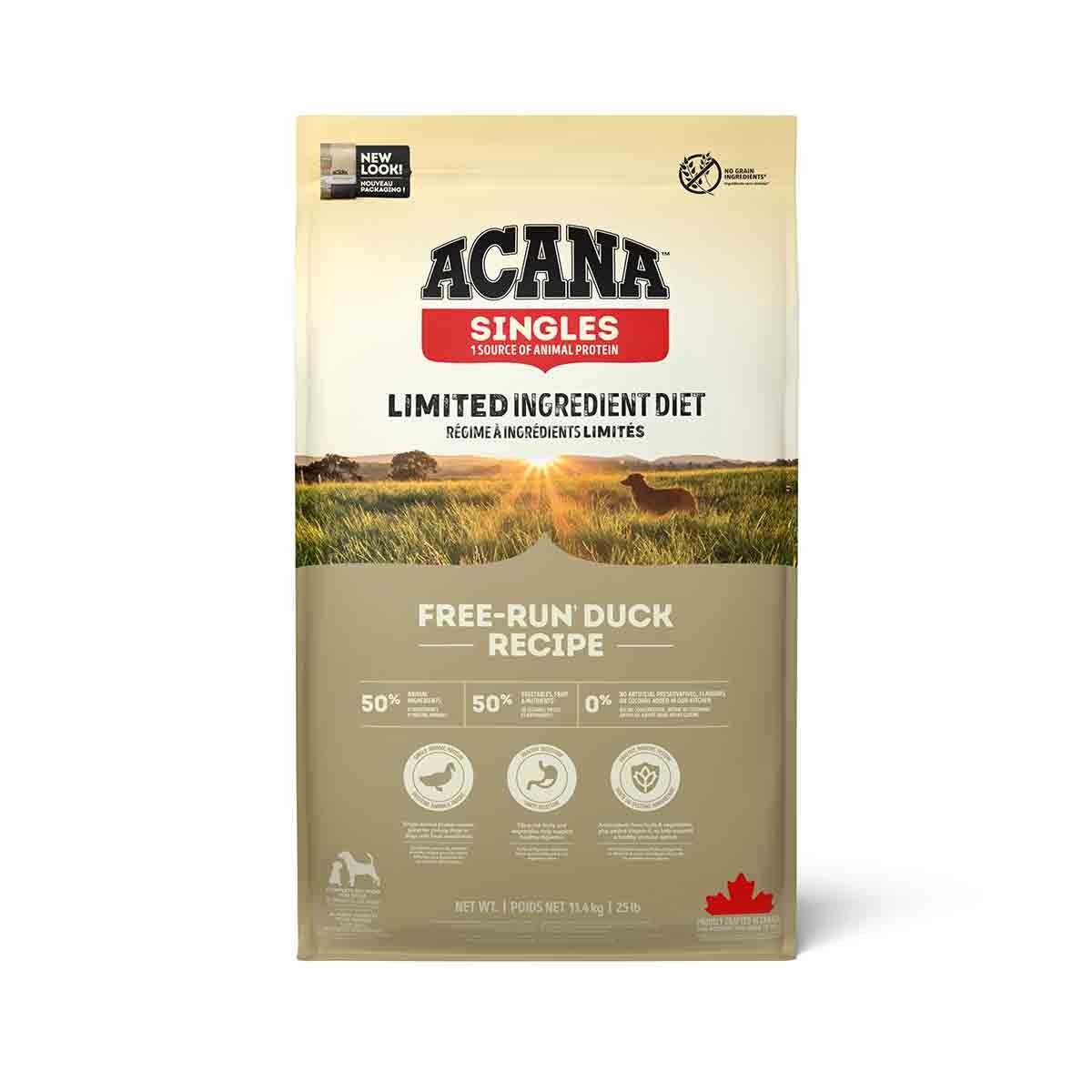 ACANA Hund Singles Free-Run Duck Ente, Birne 11,4 kg