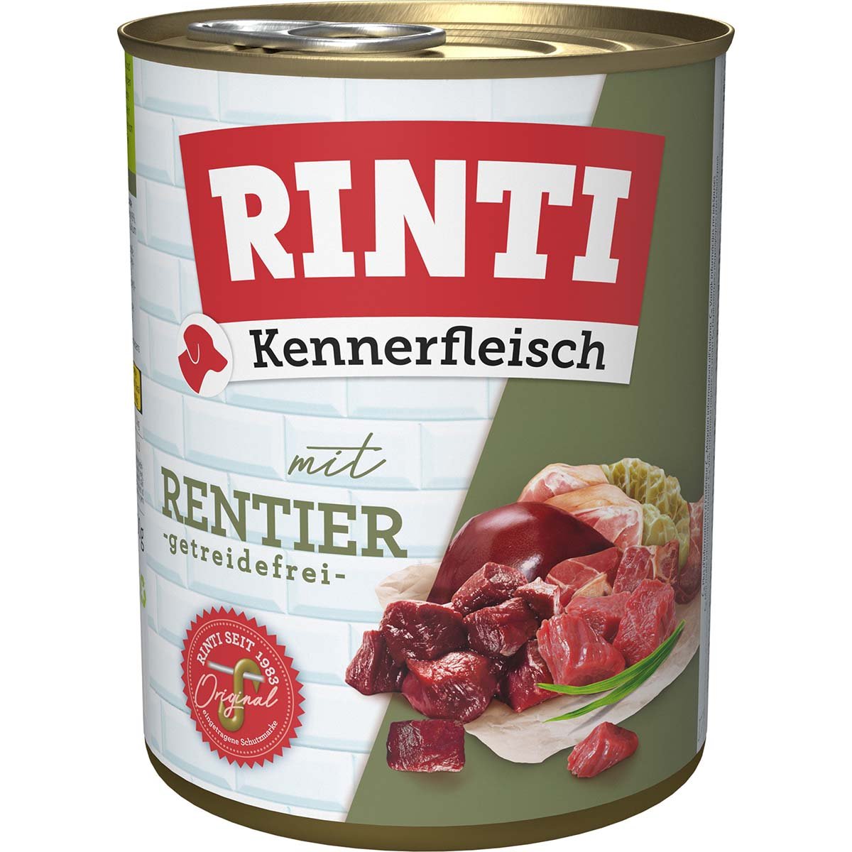 Rinti Kennerfleisch mit Rentier getreidefrei 12x800g