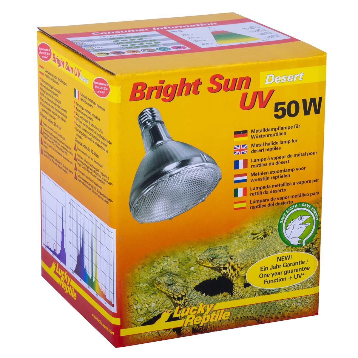 Lucky Reptile Metalldampflampe Bright Sun UV Desert 50
