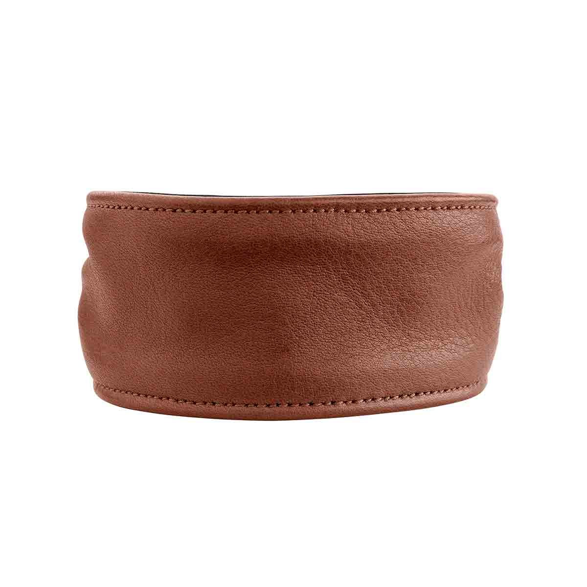 Hunter Ergonomisch Arvika Halsband, Rindsleder cognac 50/S-M