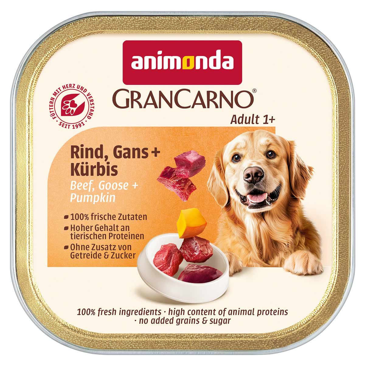 animonda GranCarno Country Adult Rind, Gans + Kürbis 22x150g