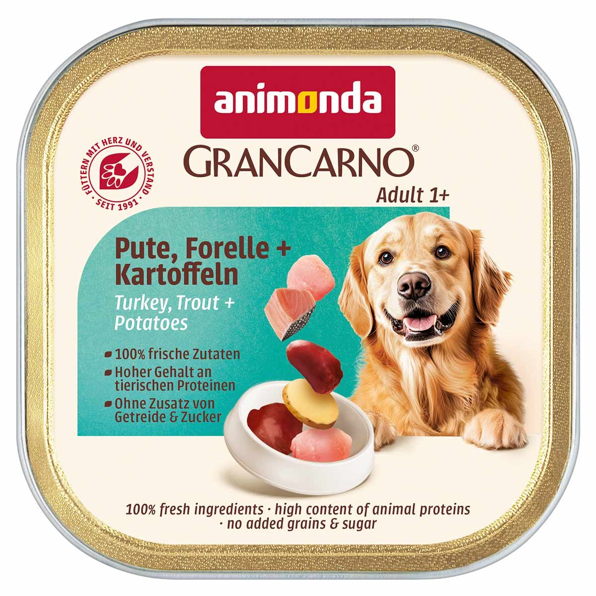 animonda GranCarno Country Pute, Forelle + Kartoffel 22x150g