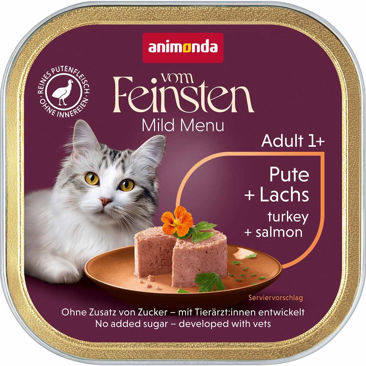 animonda vom Feinsten Adult Mild Menu Pute + Lachs 6x100 g