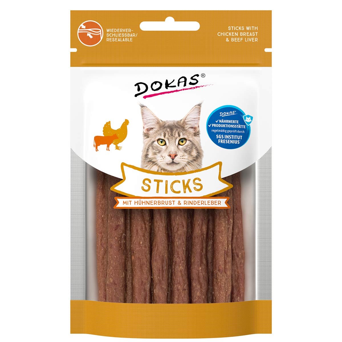 Dokas Sticks mit Hühnerbrust und Rinderleber 10x30g