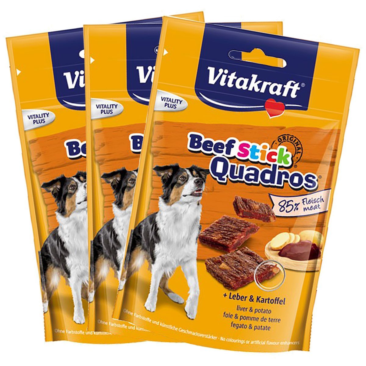 Vitakraft Hundesnack Beef-Stick Quadros Leber und Kartoffel