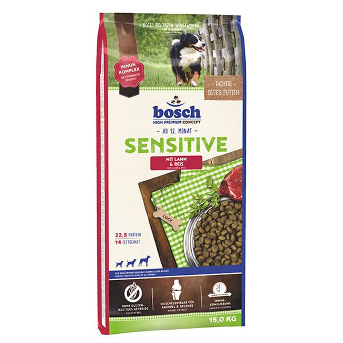 Bosch Hundefutter Sensitive Lamm und Reis 15kg