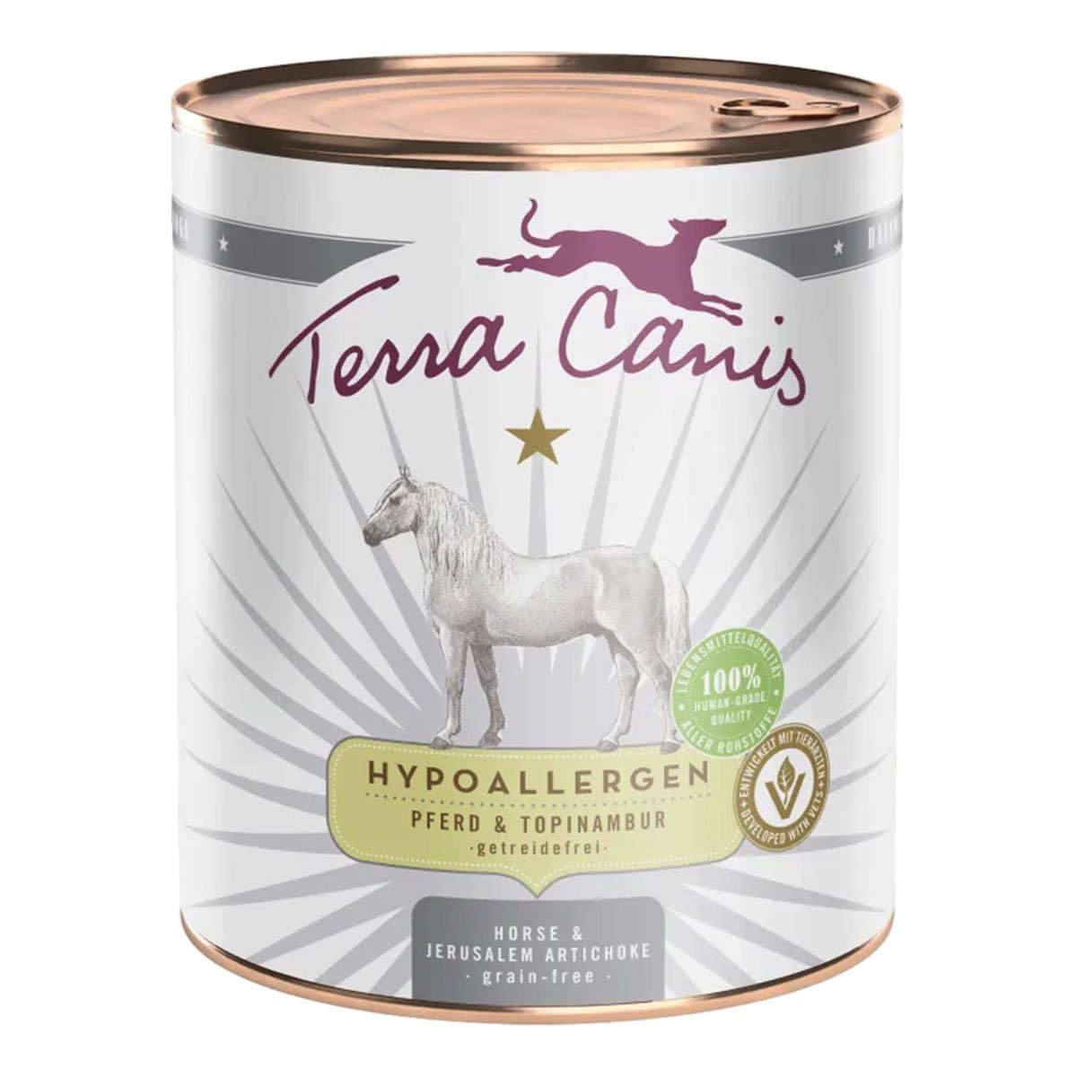 Terra Canis HYPOALLERGEN Pferd mit Topinambur, getreidefrei 12x800g