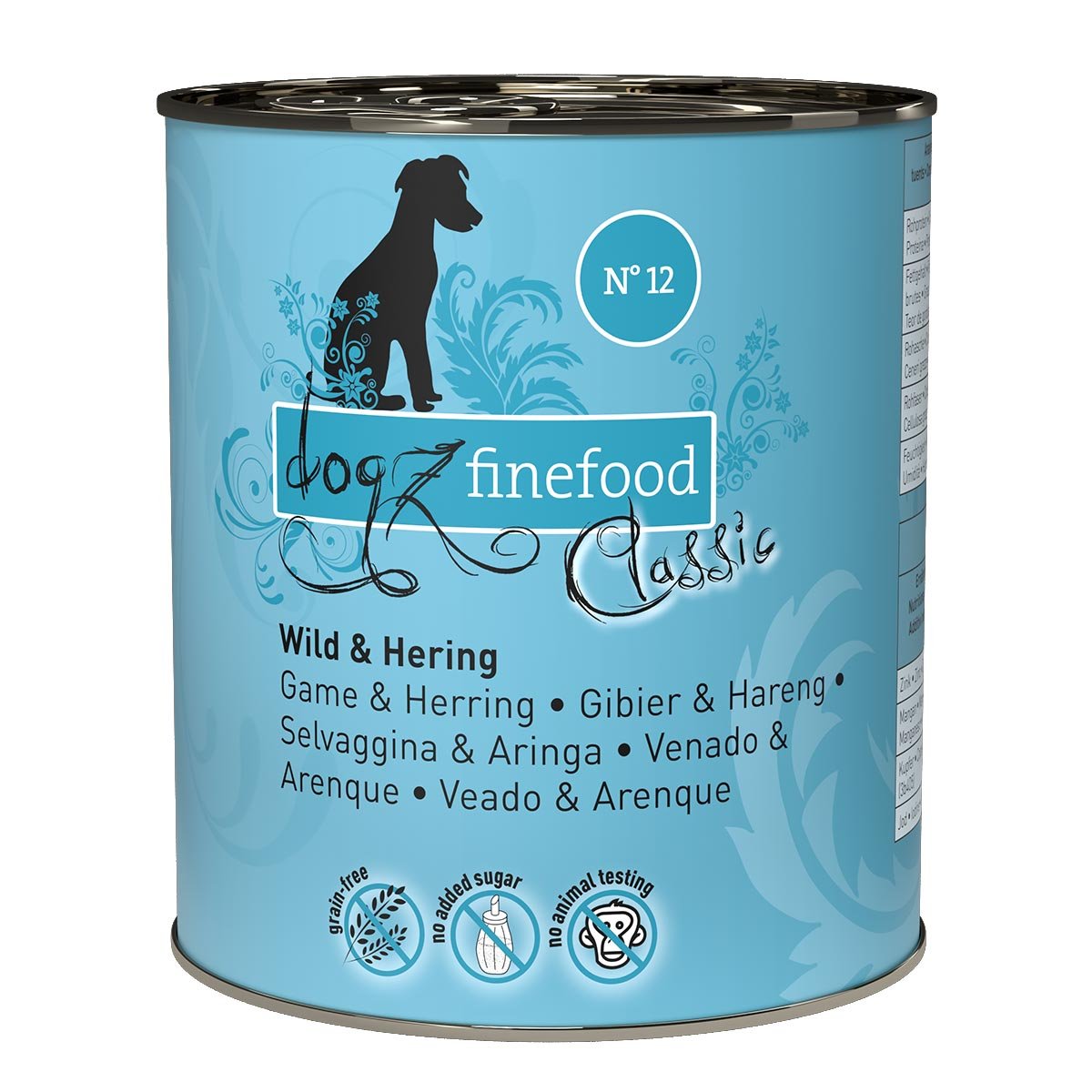 dogz finefood No. 12 Wild und Hering 6x800g