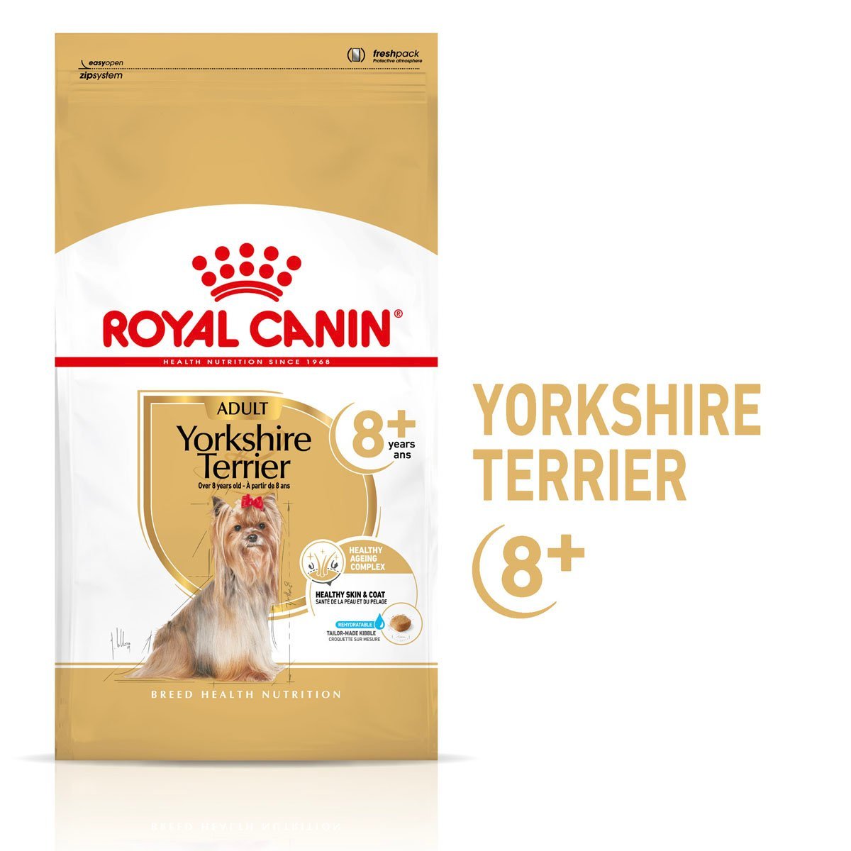 ROYAL CANIN Yorkshire Terrier 8+ Trockenfutter für ältere Hunde 1,5kg