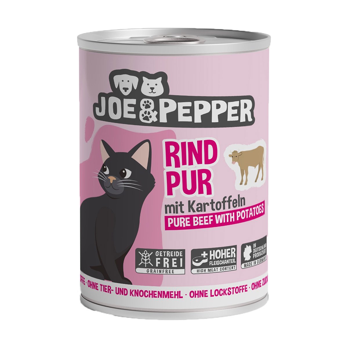 Joe und Pepper Cat Rind pur mit Kartoffeln 6x400g