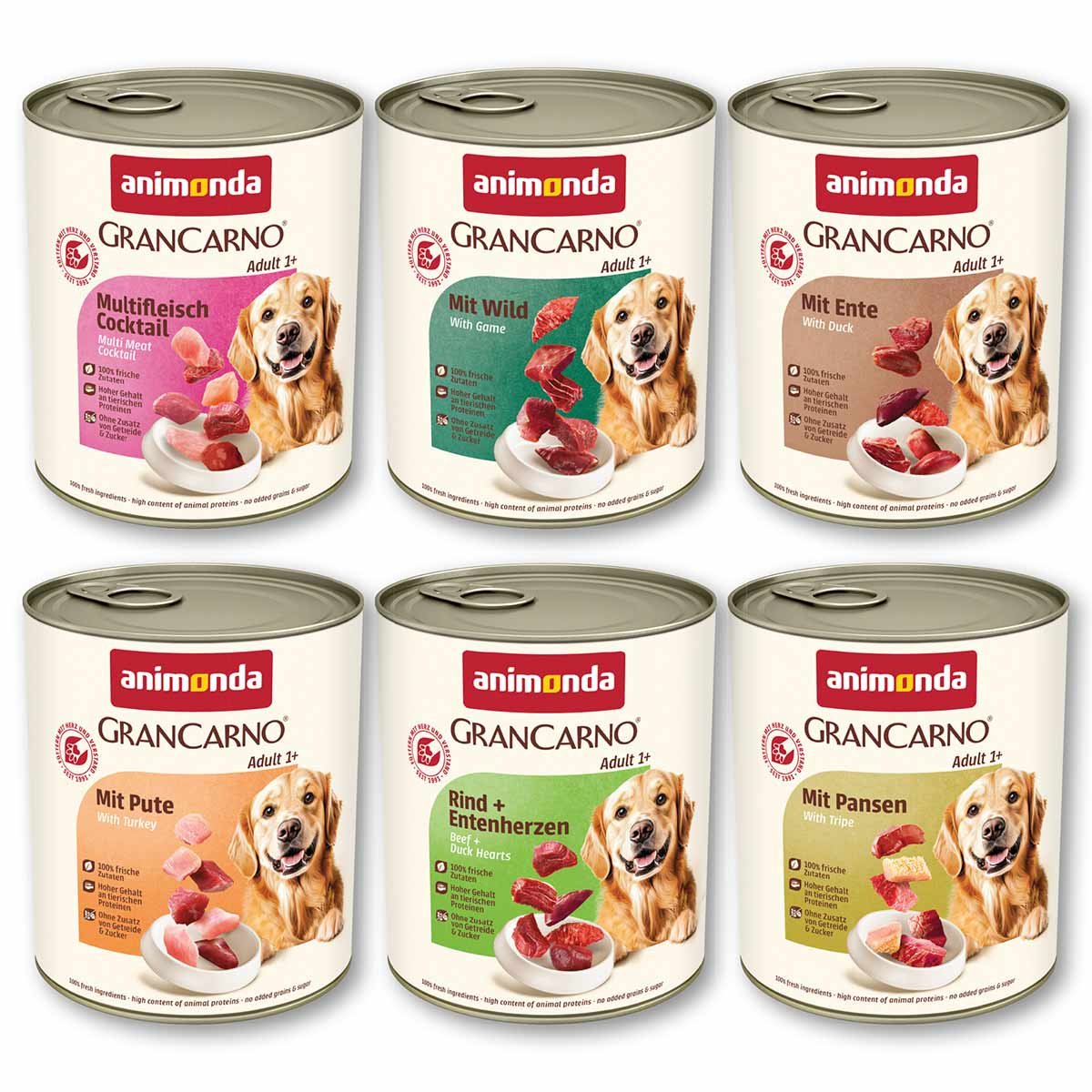 animonda GranCarno Adult 6x800g Kräftige Variation Mixpack II