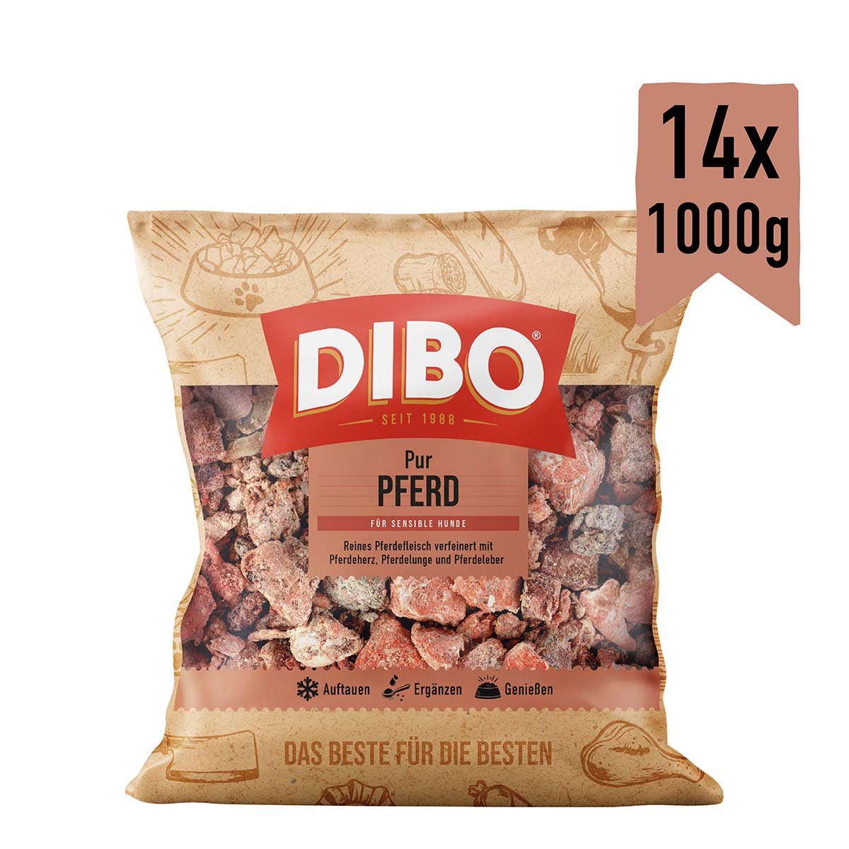 DIBO Pferdefleisch 14x1000 g