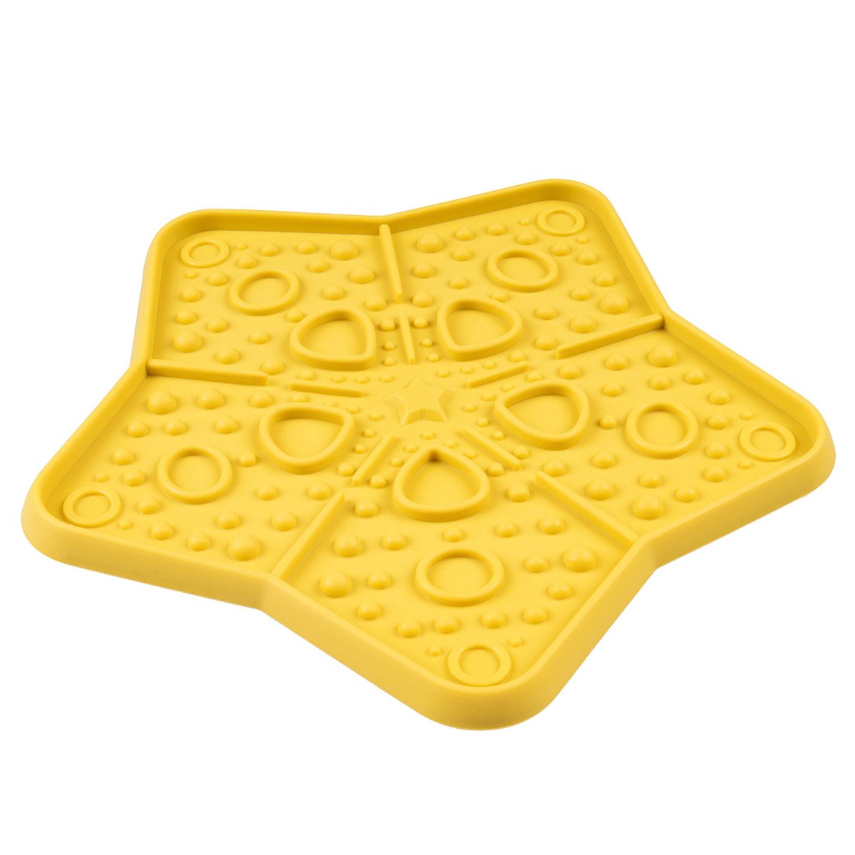 duvoplus Schleckmatte Stern 19x17,5x1 cm gelb