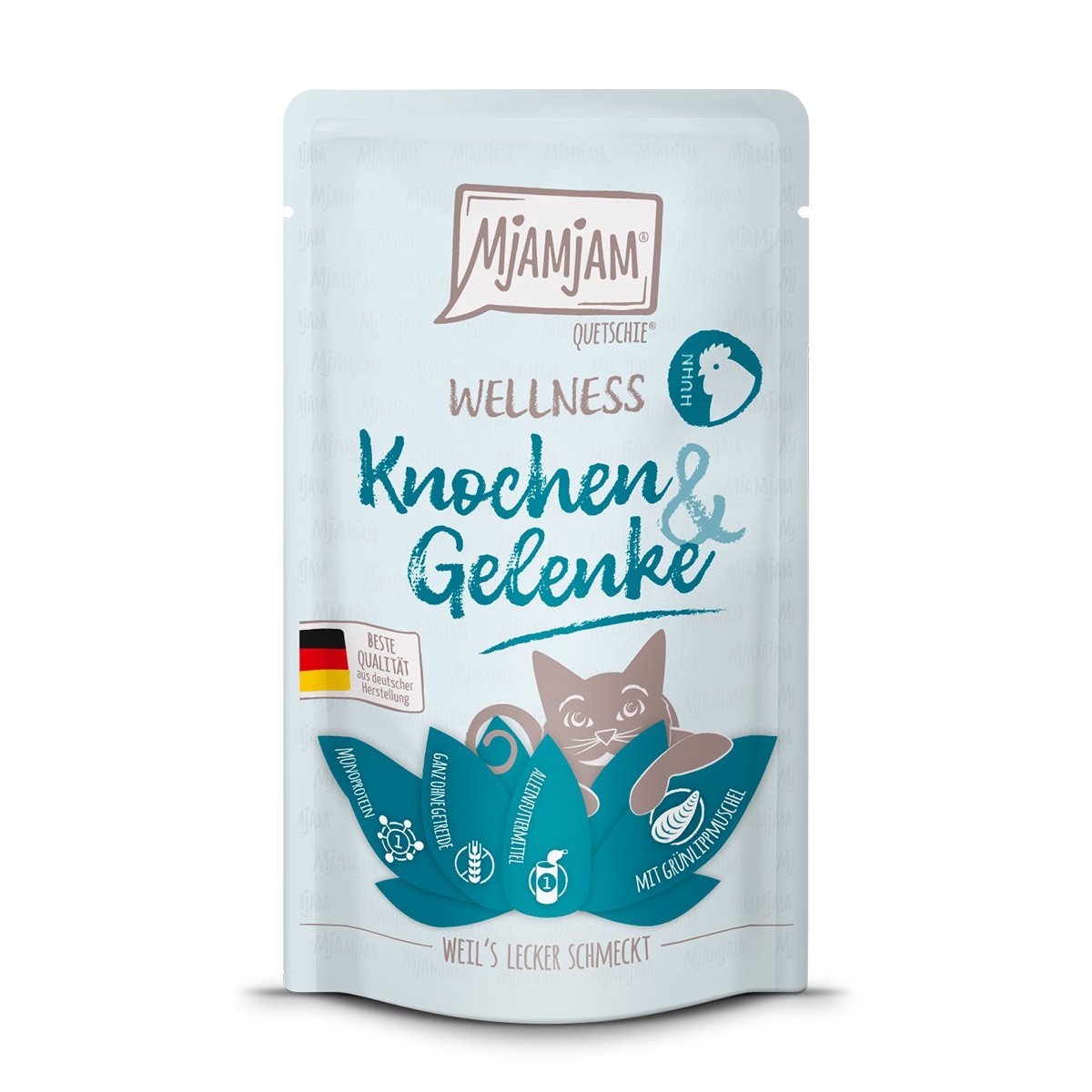 MjAMjAM Quetschie Wellness Knochen und Gelenke Huhn 12x125g