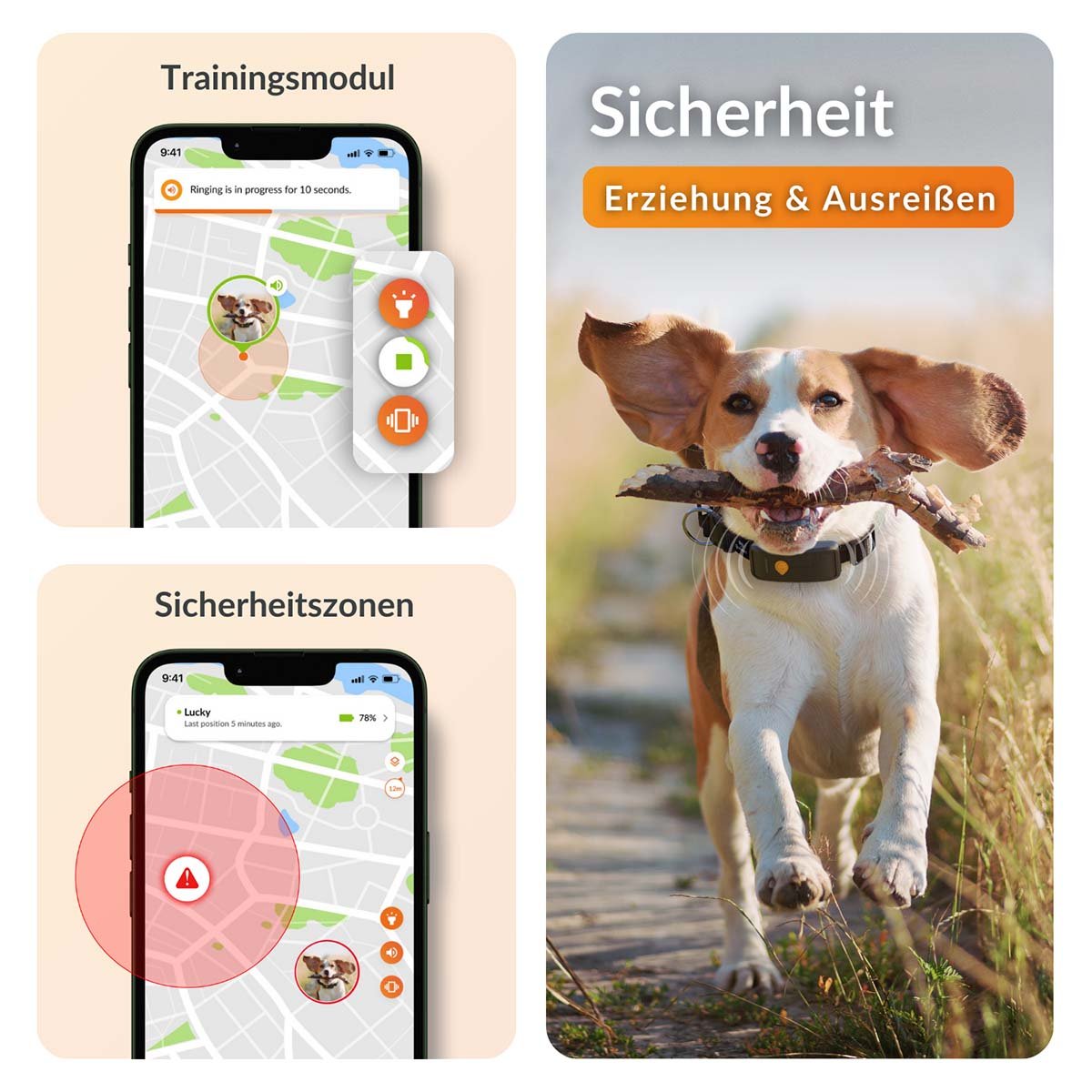 Weenect GPS XT Tracker für Hunde ohne Halsband