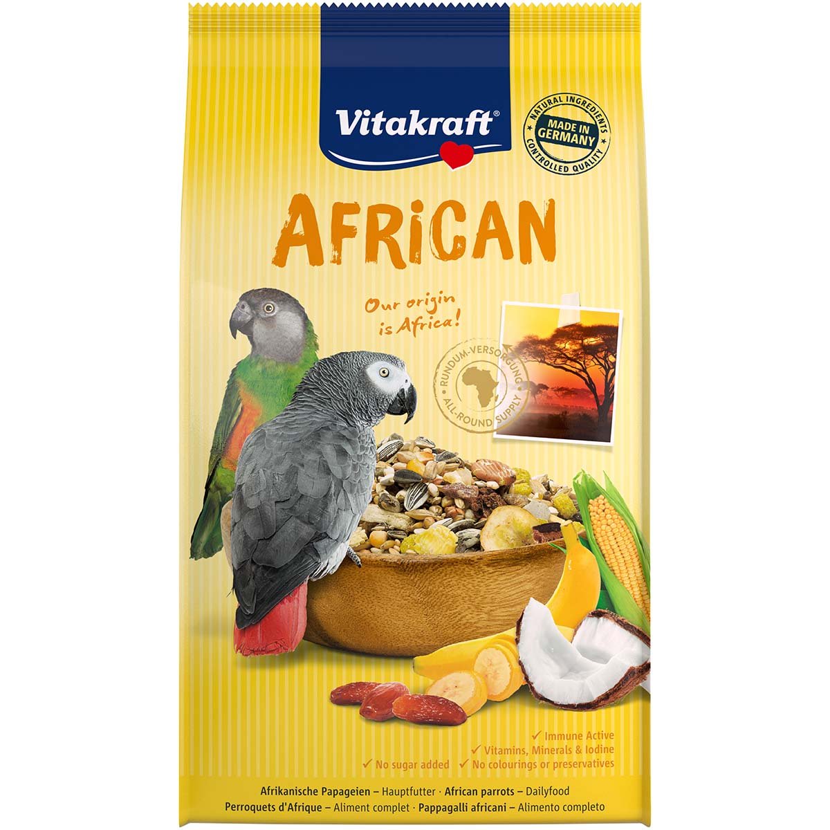 Vitakraft African Hauptfutter für afrikanische Papageien 5x750g