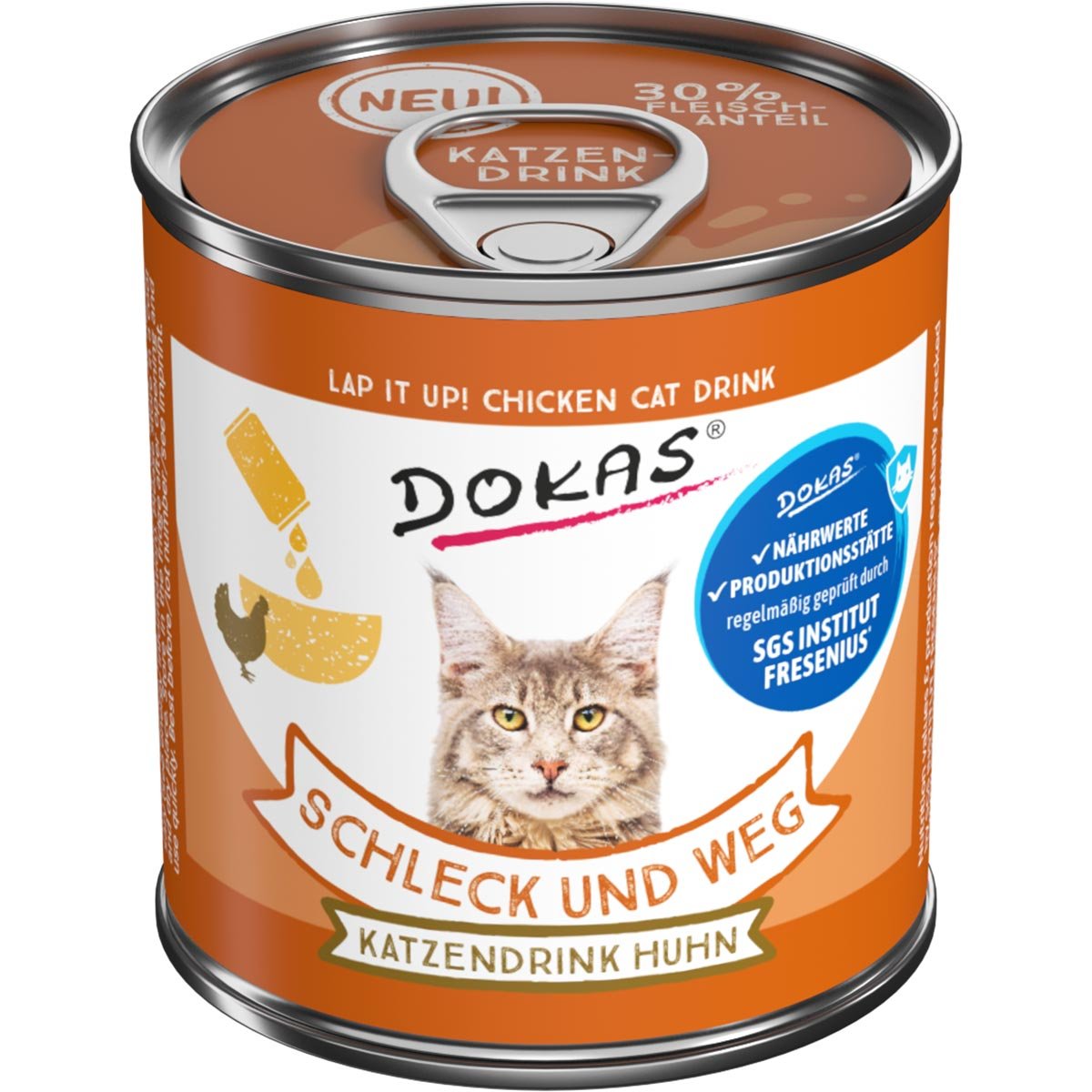 Dokas Schleck und weg Katzendrink Huhn 9x100 g