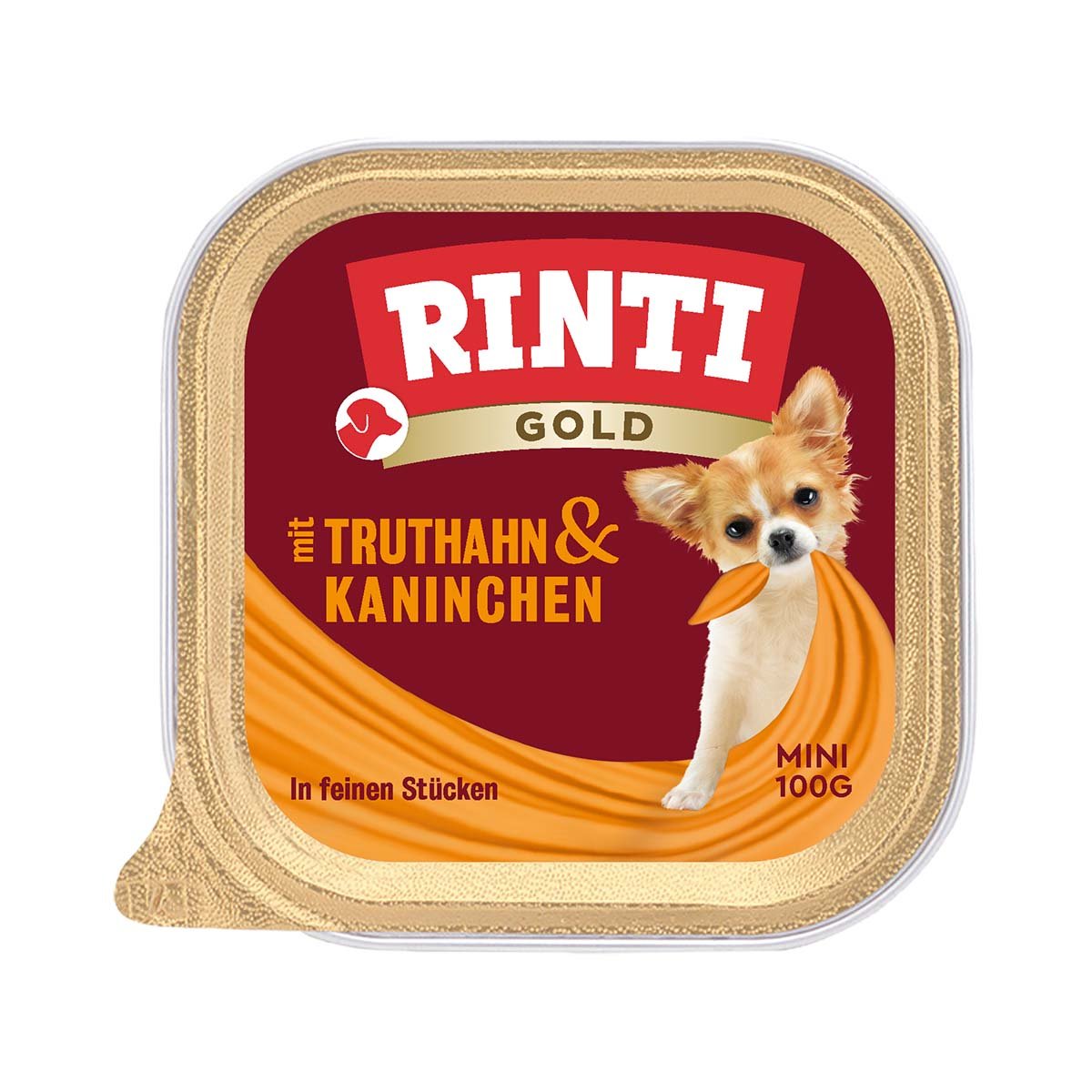 Rinti Hunde-Nassfutter Gold Mini Truthahn und Kaninchen 16x100g