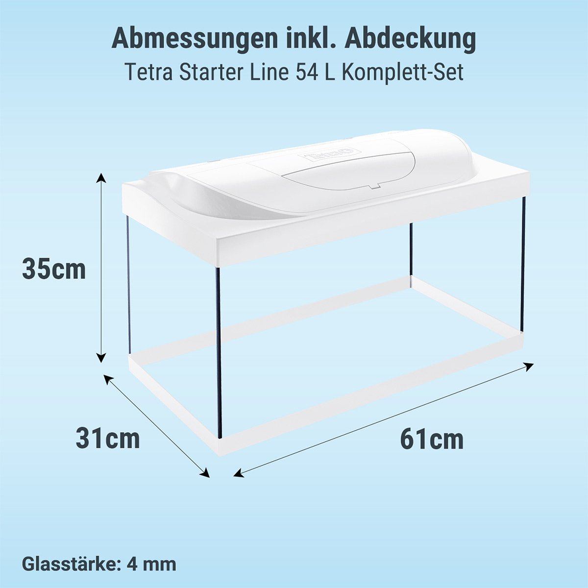 Tetra Starter Line LED Aquarium 54L weiß