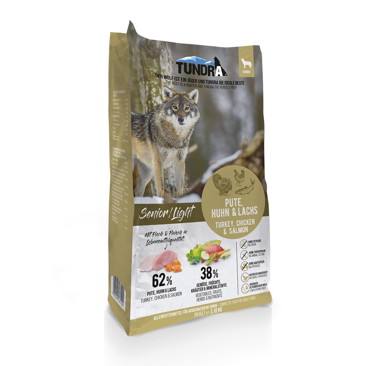 Tundra Dog Senior/Light Pute, Huhn und Lachs 3,18kg