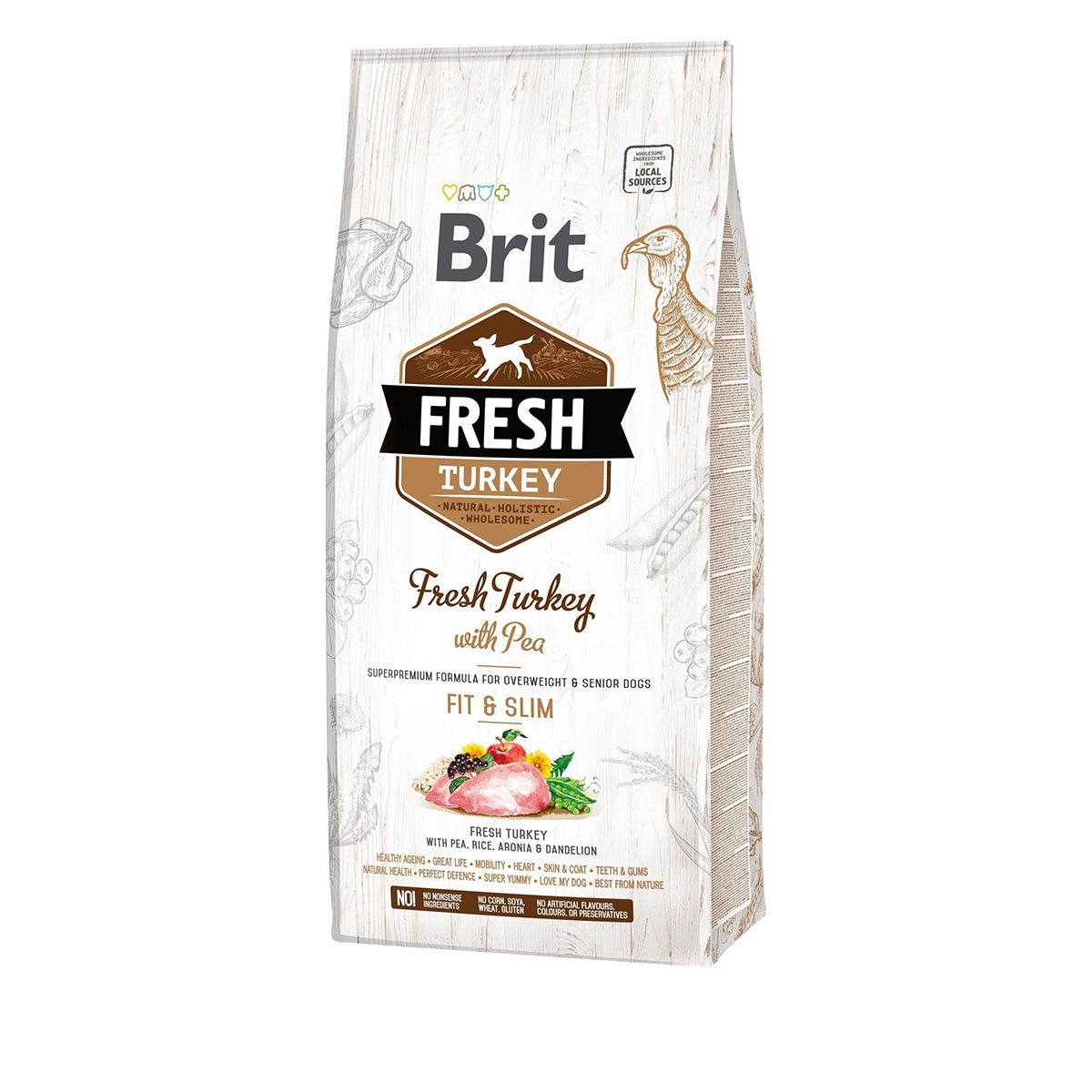 Brit Fresh Dog - Overweight und Senior dogs - Turkey - Fit und Slim 12kg